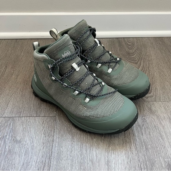 REI Flash Dusty Olive and Gray Women's Shoes - Picture 1 of 5